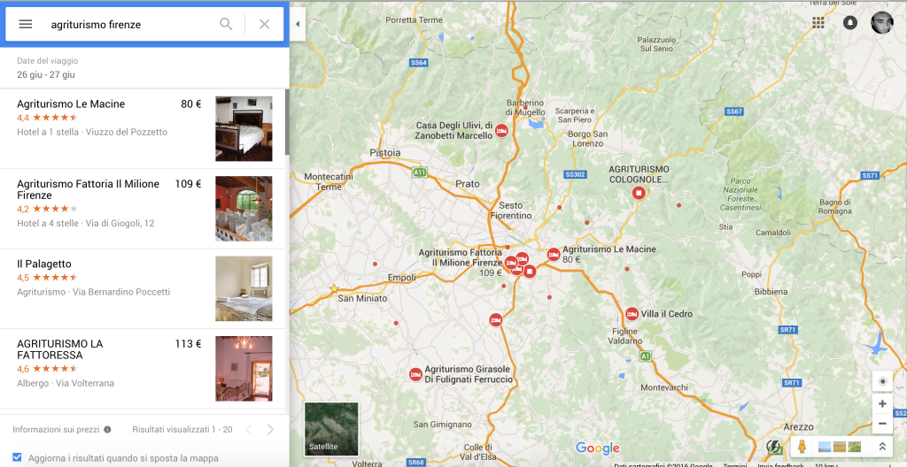 Puntatori in Google Maps