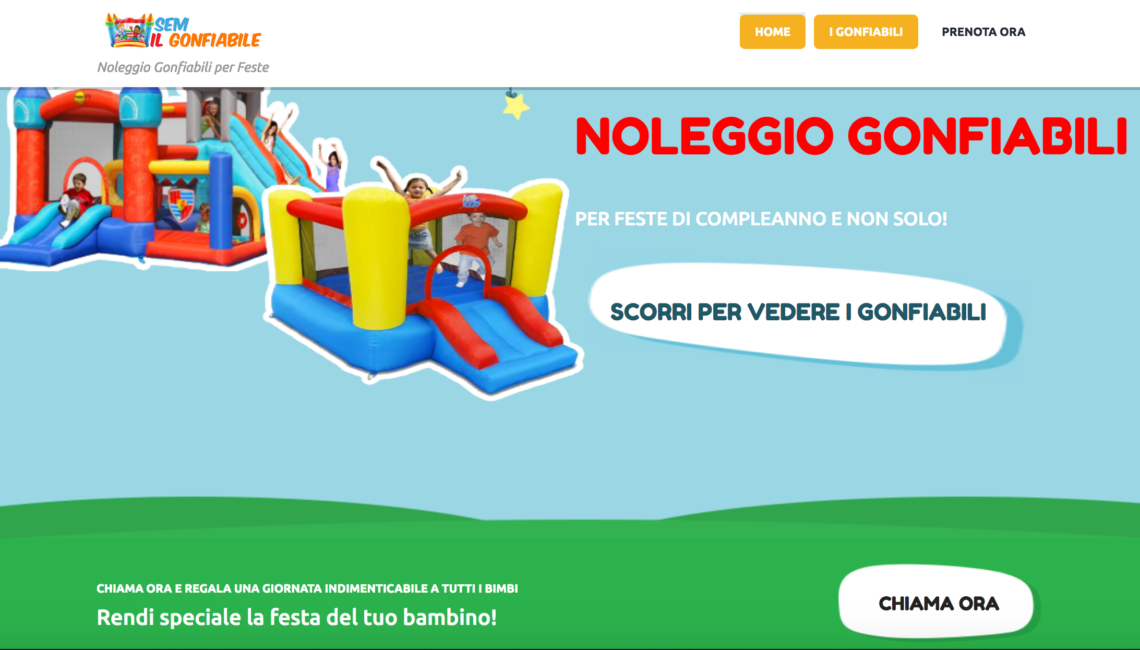 Sito di noleggio gonfiabili